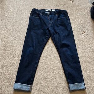 Gap 1969 Kaihara Japanese Selvedge Denim Jeans 36x32 Dark Wash